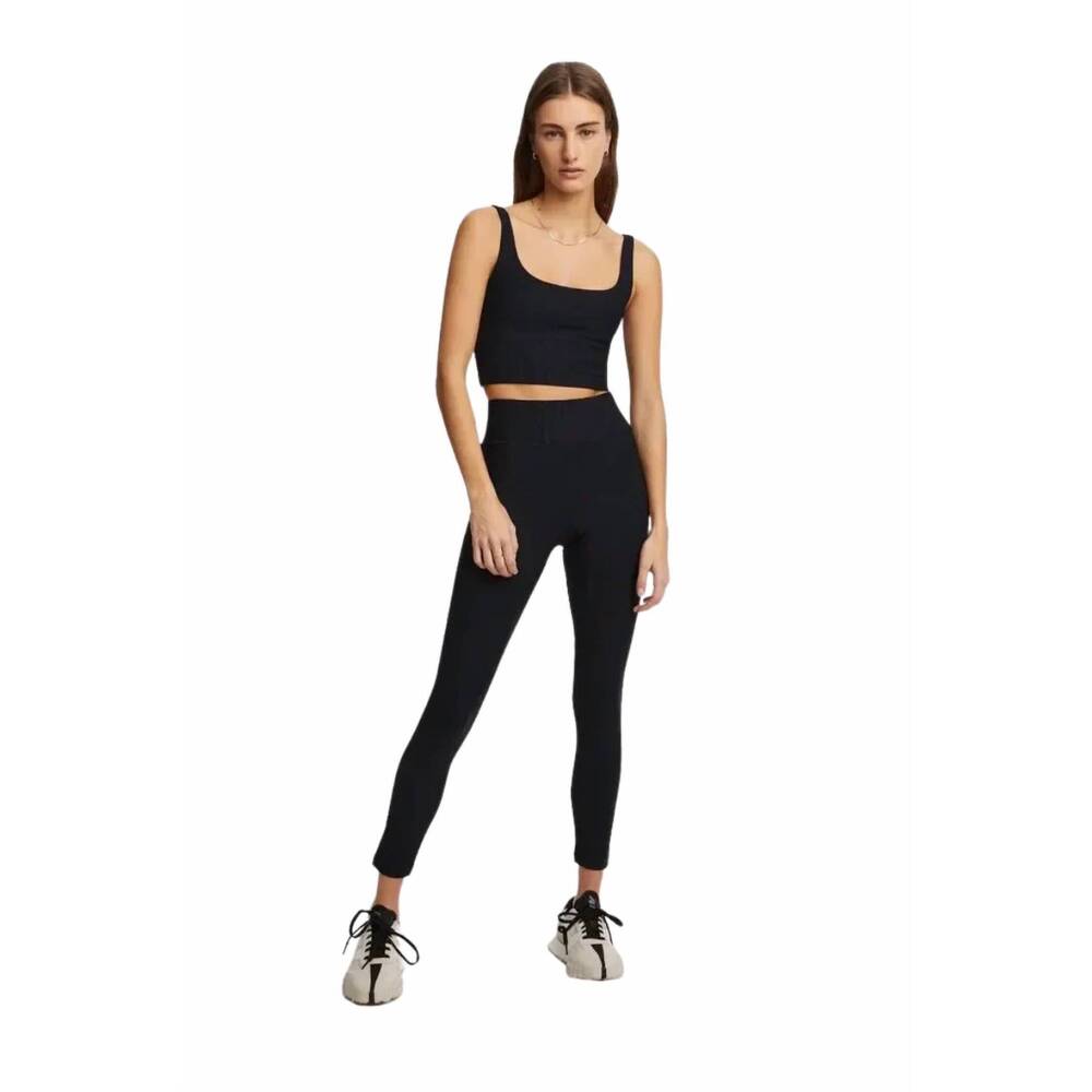 NEW BANDIER rib tempo crop top in black